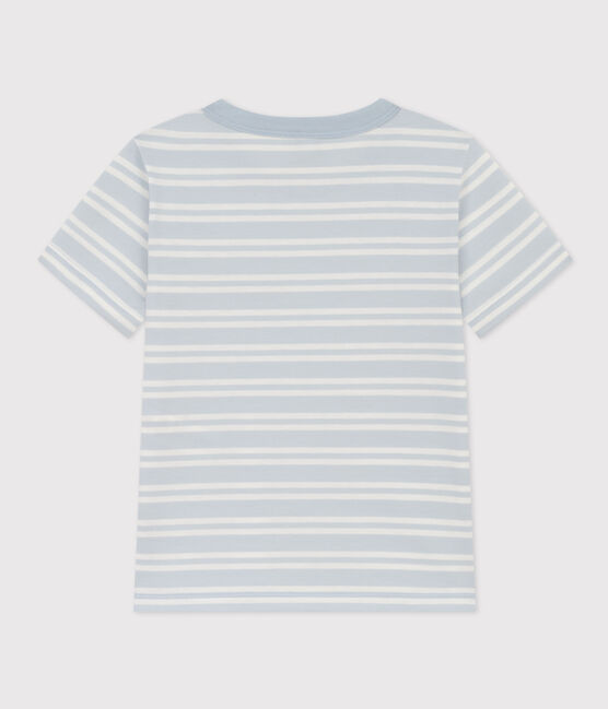 Tee-shirt rayé en coton enfant garçon GOMME/ MARSHMALLOW