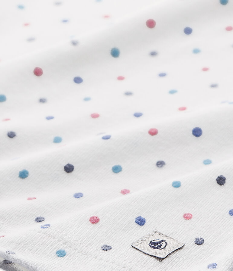 Pyjama fille &agrave; pois blanc/rose/multicouleur