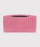 Snood b&eacute;b&eacute; en tricot uni doubl&eacute; polaire rose