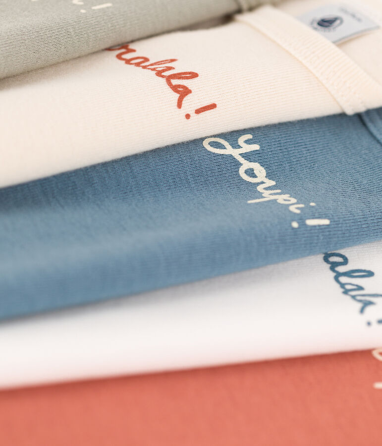 Lot de 5 bodies manches longues youpi b&eacute;b&eacute; en coton multicouleur