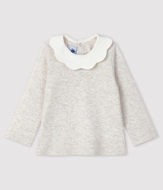 Blouse manches longues bébé fille beige MONTELIMAR CHINE