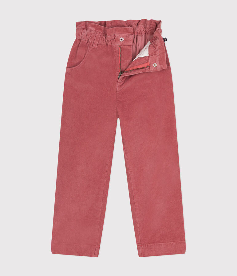 Pantalon en velours enfant fille rose ROSEWOOD