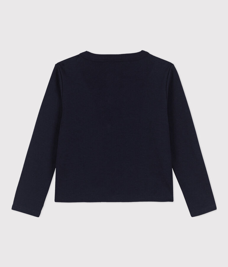 Cardigan en coton enfant fille bleu