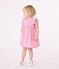 Robe bébé en coton léger sans manches et bloomer, imprimés vichy blanc ECUME/ PETAL