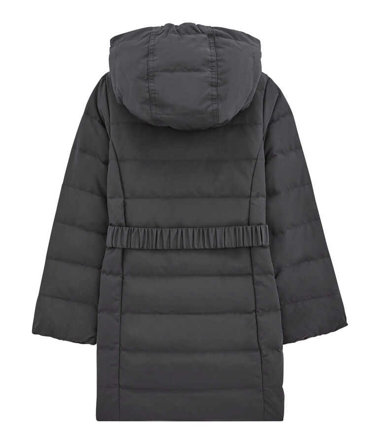 Doudoune enfant fille &agrave; capuche gris