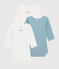 Lot de 3 bodies manches longues bébé garçon Petit Bateau x Deyrolle variante 1