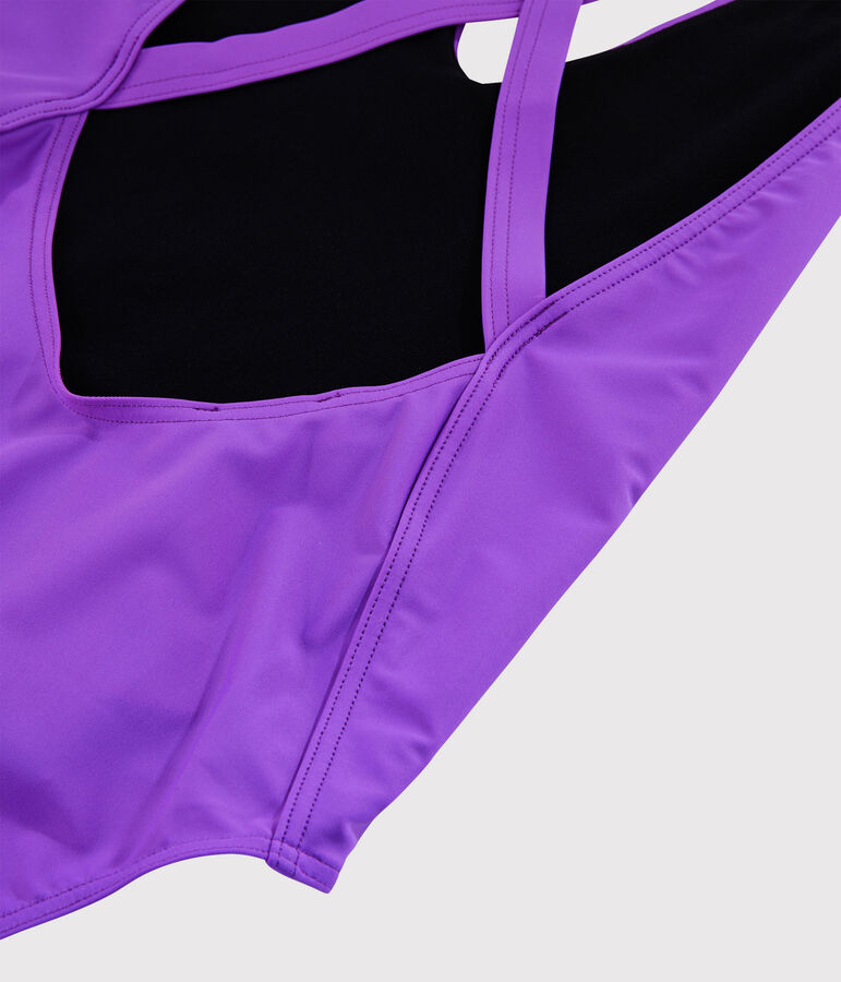 Maillot de bain 1 pi&egrave;ce &eacute;coresponsable femme violet