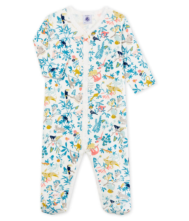 Dors bien b&eacute;b&eacute; fille en c&ocirc;te blanc/multicouleur
