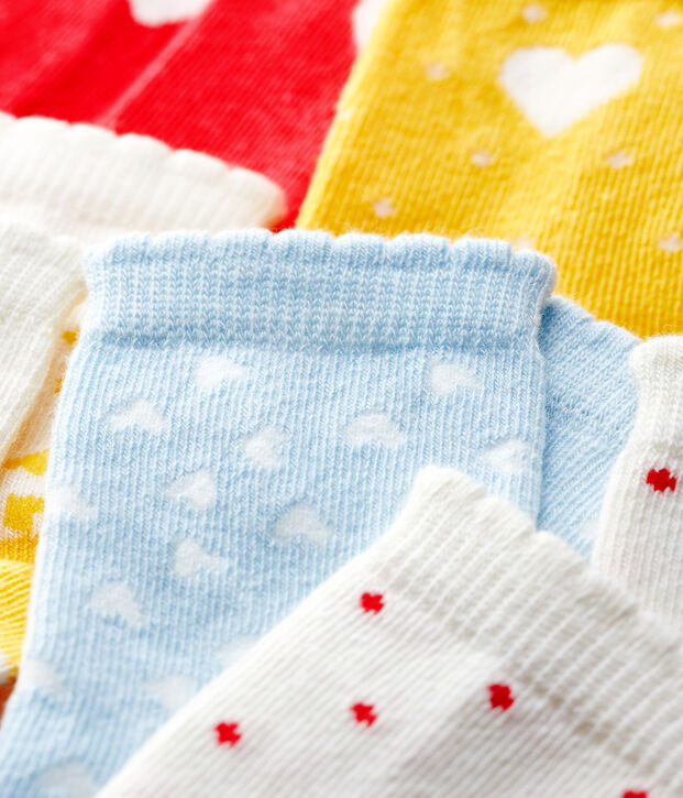 Lot de 5 paires de chaussettes &agrave; motif b&eacute;b&eacute; fille multicouleur