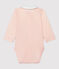 Body rose à col bébé en coton biologique rose FLEUR