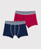 Lot de 2 boxers  petit garçon en coton biologique et elasthanne variante 1