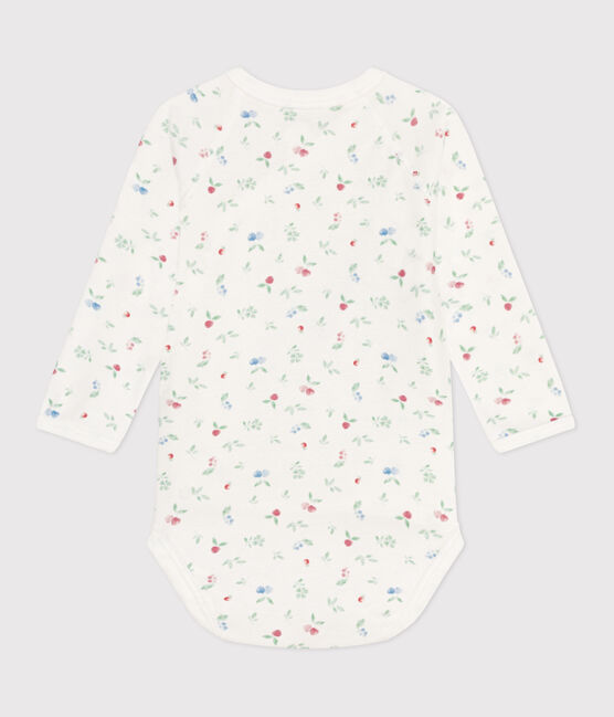 Body croisés manches longues en coton bébé blanc MARSHMALLOW/blanc MULTICO