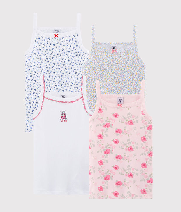 Lot surprise de 4 chemises &agrave; bretelles fille multicouleur