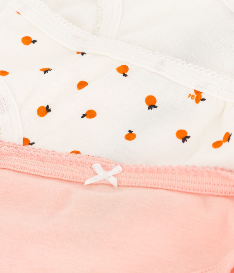 Lot de 3 culottes orangettes en coton petite fille variante 1