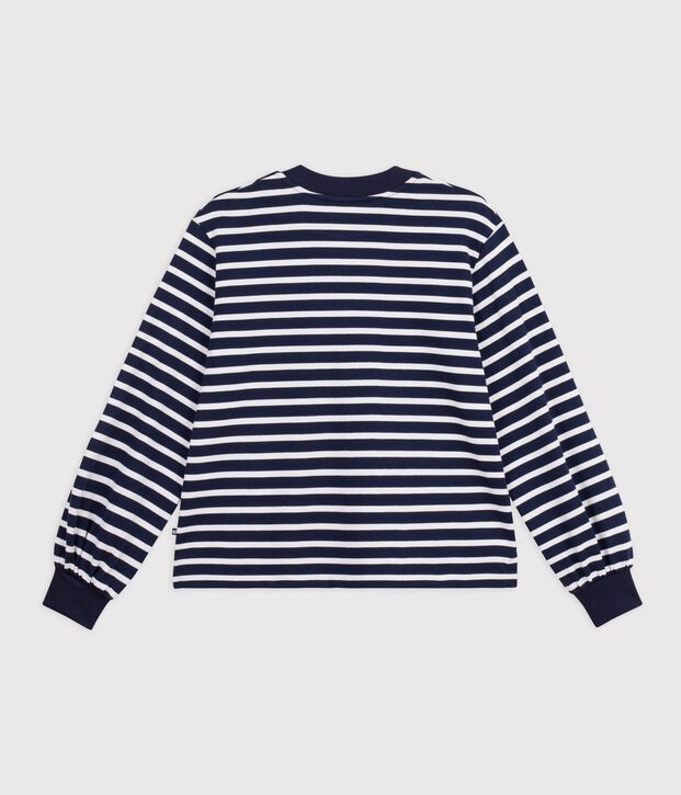 Marini&egrave;re femme en coton bleu/blanc