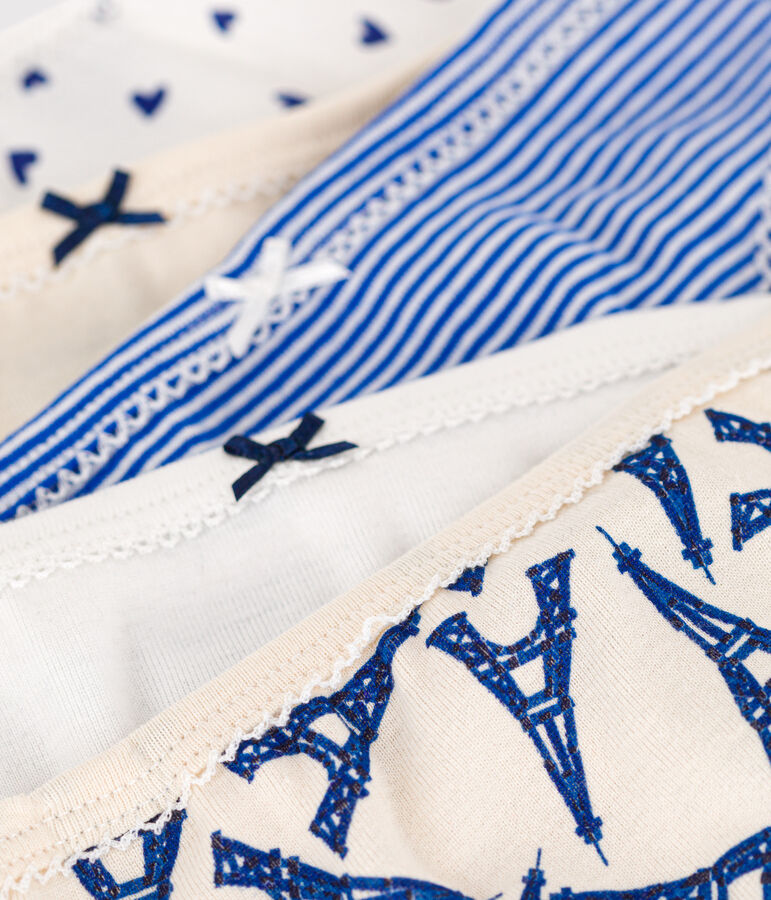 Lot de 5 culottes Paris en coton petite fille multicouleur