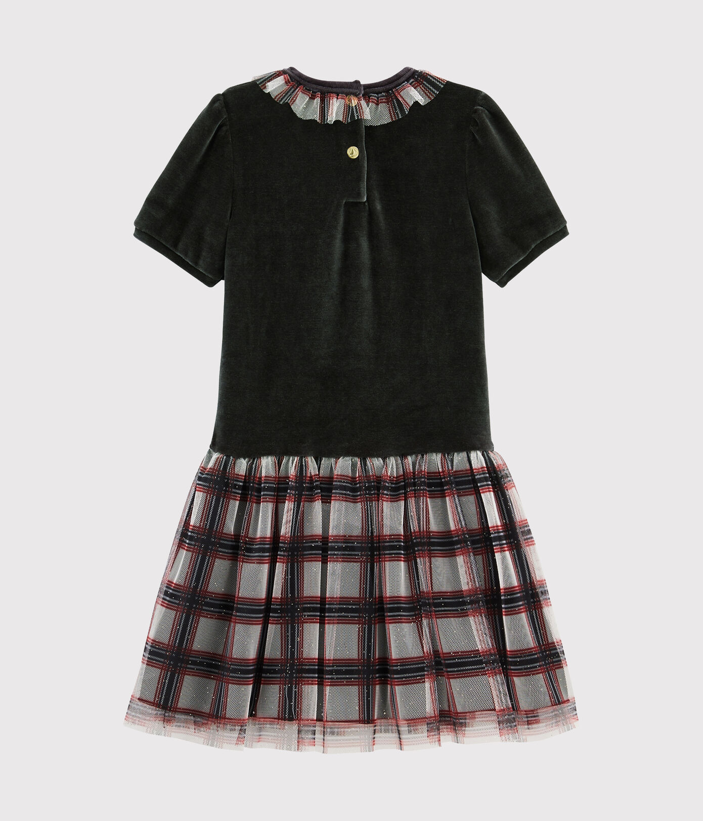 Robe Carter's Fille 9 Mois Avec Cardigan - Manches Courtes - Motif Fleuri Gris/Rose/Bleu