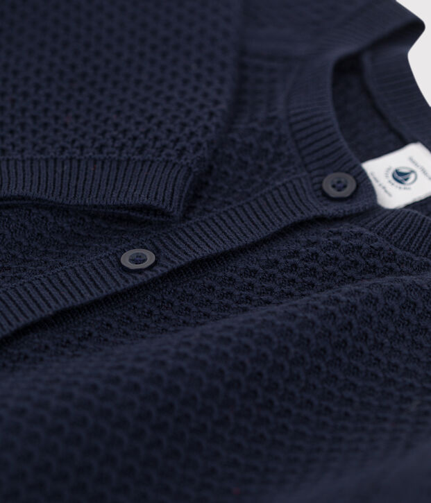 Cardigan en coton enfant fille bleu