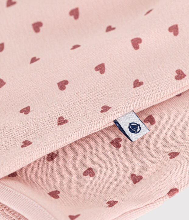 Pyjama imprim&eacute; en coton b&eacute;b&eacute; rose/rose