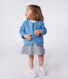 Veste bébé en coton matelassée, imprimé petites fleurs