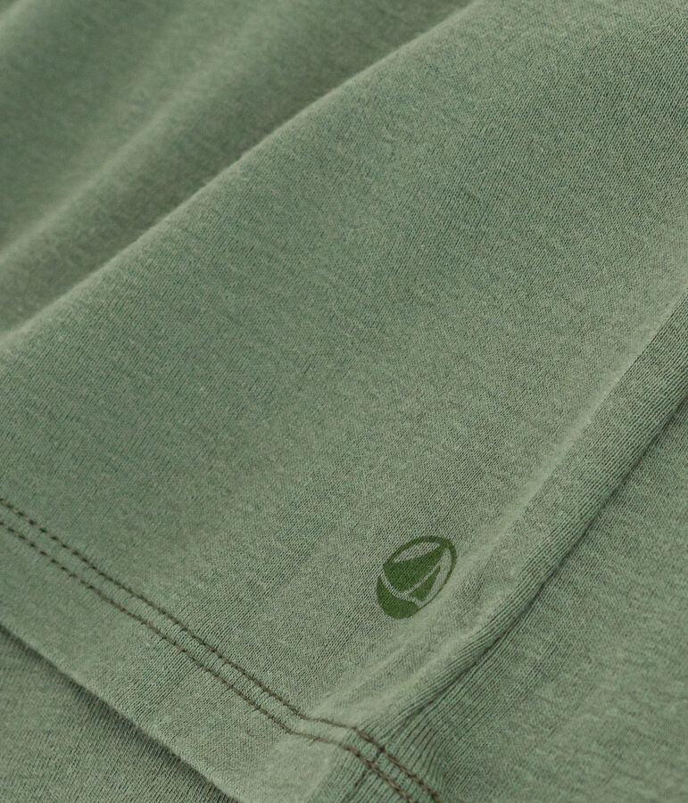 Tee-shirt L'ICONIQUE col rond en coton Femme vert CROCO