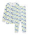 Pyjama petit gar&ccedil;on en molleton blanc/multicouleur