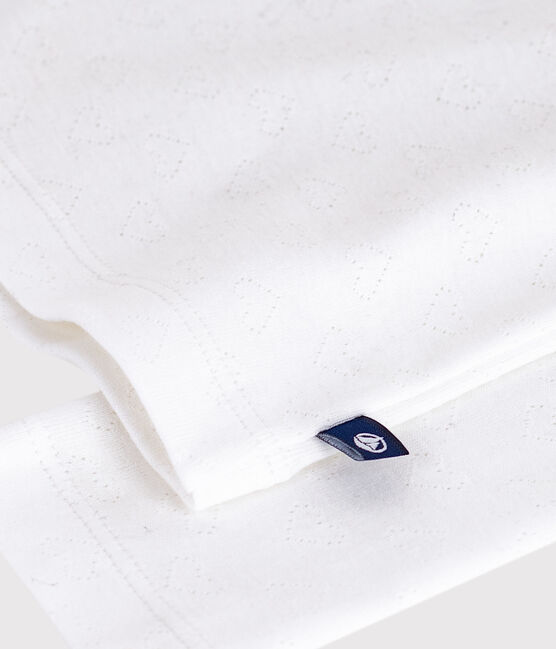 Sous-pull enfant en coton imprimé ajouré blanc ECUME