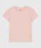 Tee-shirt LE DROIT col rond en coton bio Femme rose SALINE