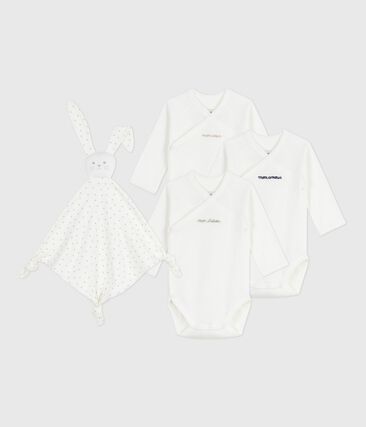 Coffret cadeau naissance en coton brodé