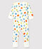 Dors-bien à pieds amovibles bébé en coton biologique blanc MARSHMALLOW/blanc MULTICO