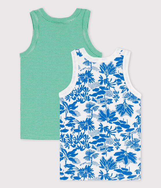 Lot de 2 débardeurs jungle petit garçon en coton variante 1