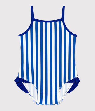 Maillot de bain bébé une pièce à volants, imprimé rayé