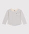 Tee-shirt manches longues en tubique enfant garçon blanc AVALANCHE/ SKY CHINE
