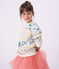 Sweatshirt enfant en coton imprim&eacute; blanc/multicouleur