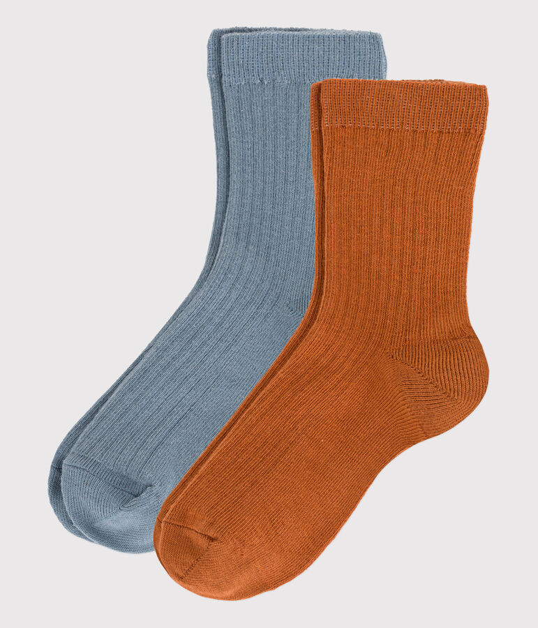 Lot de 2 paires de chaussettes enfant gar&ccedil;on-fille multicouleur