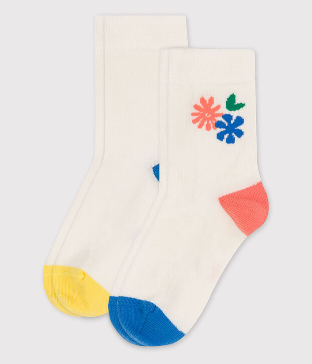 Lot de 2 paires de chaussettes enfant fille multicouleur