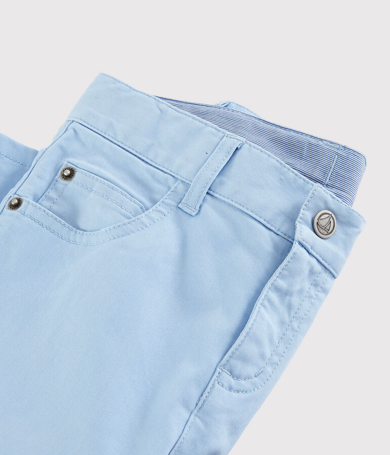 Pantalon en serge enfant gar&ccedil;on bleu JASMIN