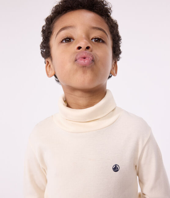 Sous-pull en coton enfant fille / garçon écru AVALANCHE