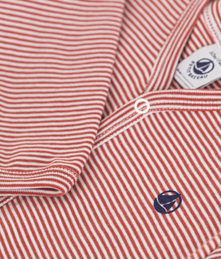 Pyjama &agrave; rayures en coton b&eacute;b&eacute; FAMEUX/ MARSHMALLOW