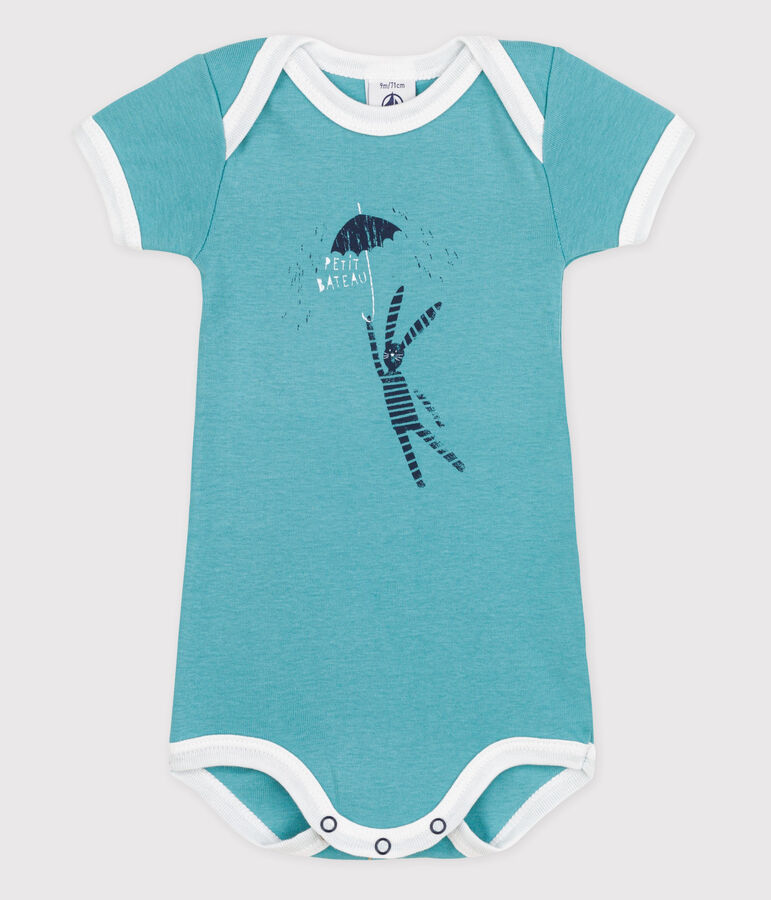 Body manches courtes b&eacute;b&eacute; fille bleu