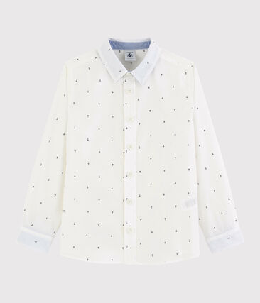 Chemise manches longues en popeline enfant garçon