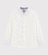 Chemise manches longues en popeline enfant garçon