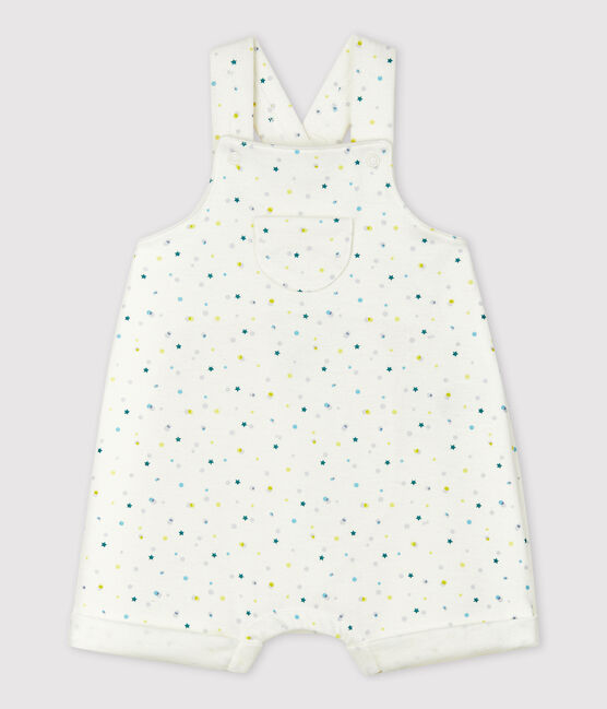 Combicourt bébé en jersey double face en coton biologique blanc MARSHMALLOW/blanc MULTICO