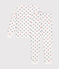Pyjama femme en coton imprimé cœurs blanc MARSHMALLOW/blanc MULTICO
