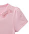T-shirt fille à petit nœud rose BABYLONE