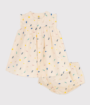 PETIT BATEAU - Robe et bloomer imprimés en popeline bébé