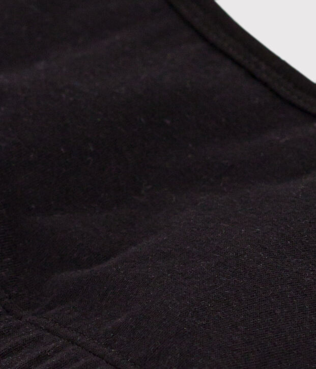 Brassi&egrave;re unie en coton et &eacute;lasthanne femme noir