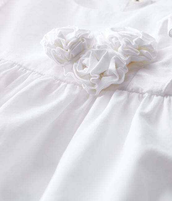Robe de cérémonie bébé fille blanc ECUME