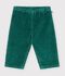 Pantalon b&eacute;b&eacute; en velours uni vert