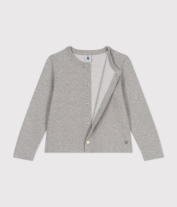 Cardigan en molleton enfant fille gris